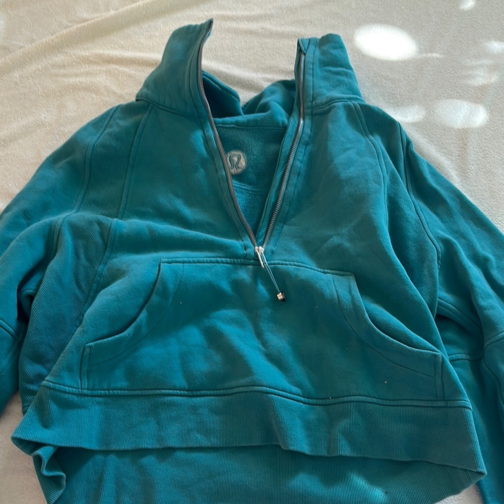 Teal Half-Zip Pullover